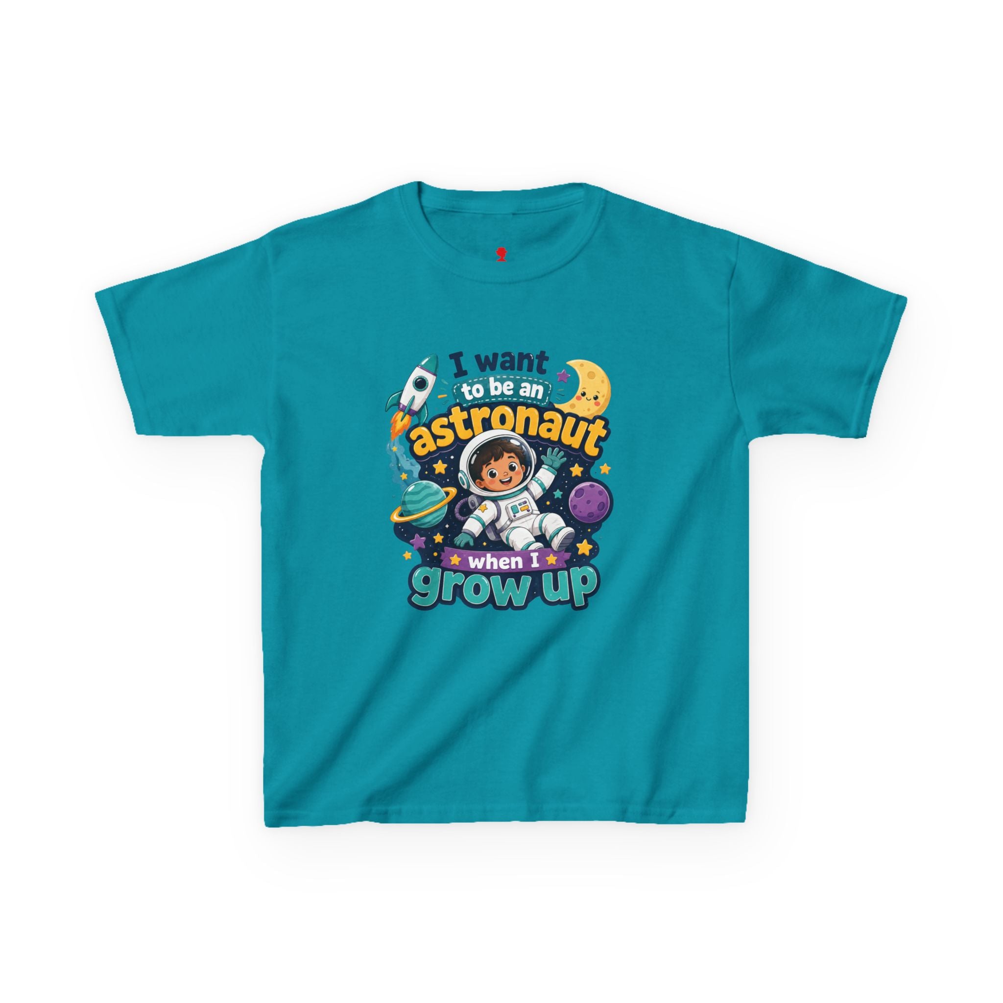 Kids Astronaut T-Shirt — "I Want to Be an Astronaut When I Grow Up" Space Tee