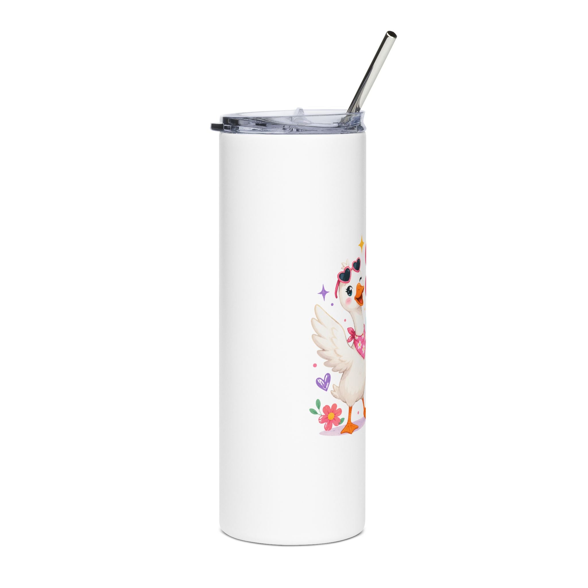 Silly Goose Club 20oz Stainless Steel Tumbler — Insulated Travel Cup with Cute Goose Design