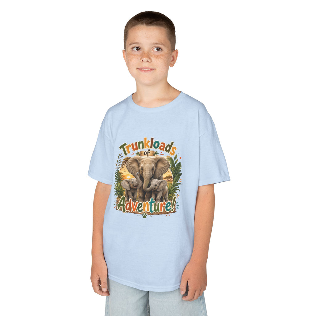 Kids Tee - "Trunkloads of Adventure" Elephant Graphic