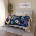Space-Themed Throw Blanket - "I Need More Space!" Kids Astronaut Cozy Blanket