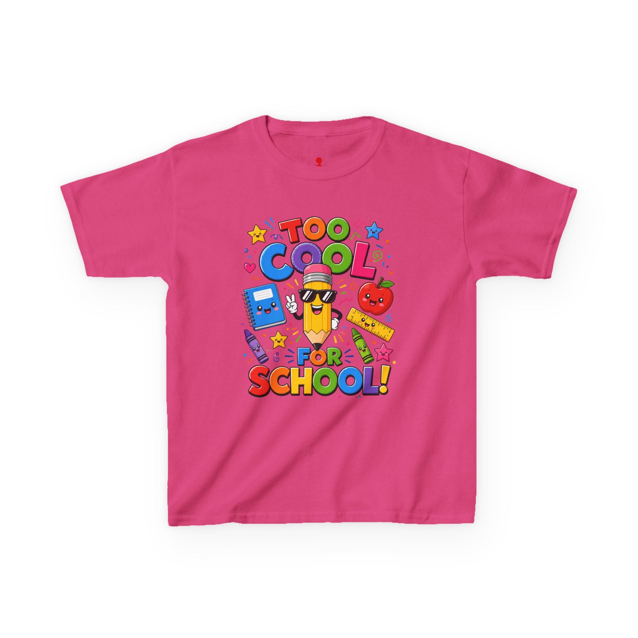 Too Cool For School Kids Tee | Cute Pencil School Supplies Back to School