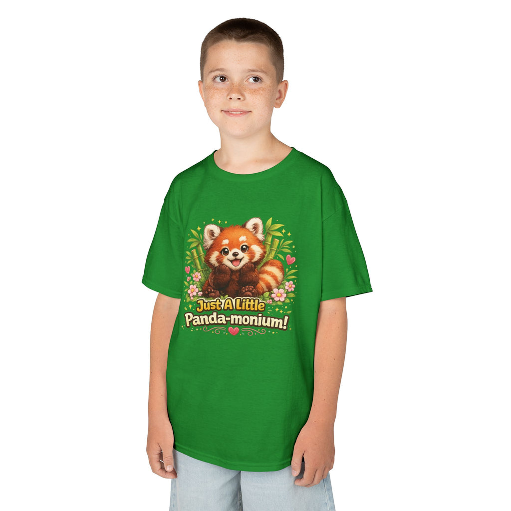 Red Panda Illustration Kids T-Shirt | "Just A Little Panda-monium"