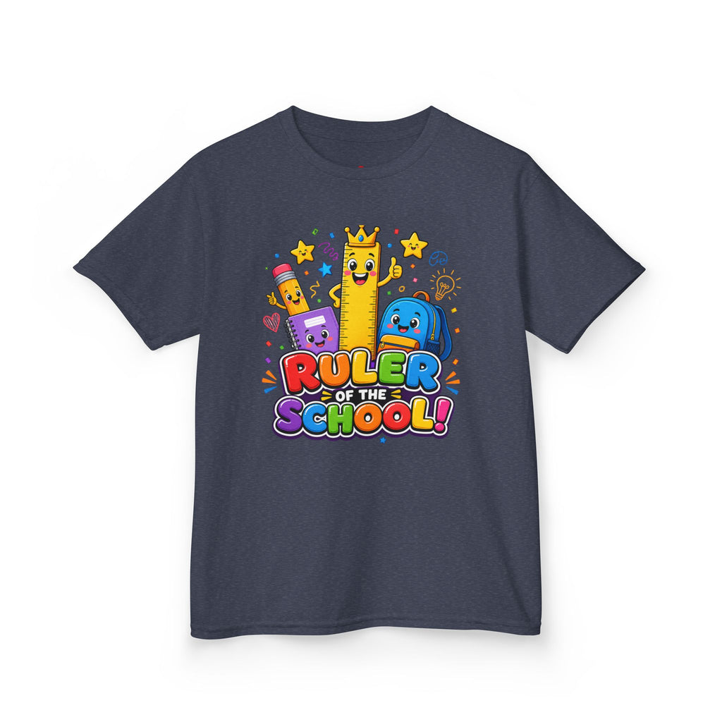 Ruler of the School kids T-Shirt | Cute School Supplies Graphic