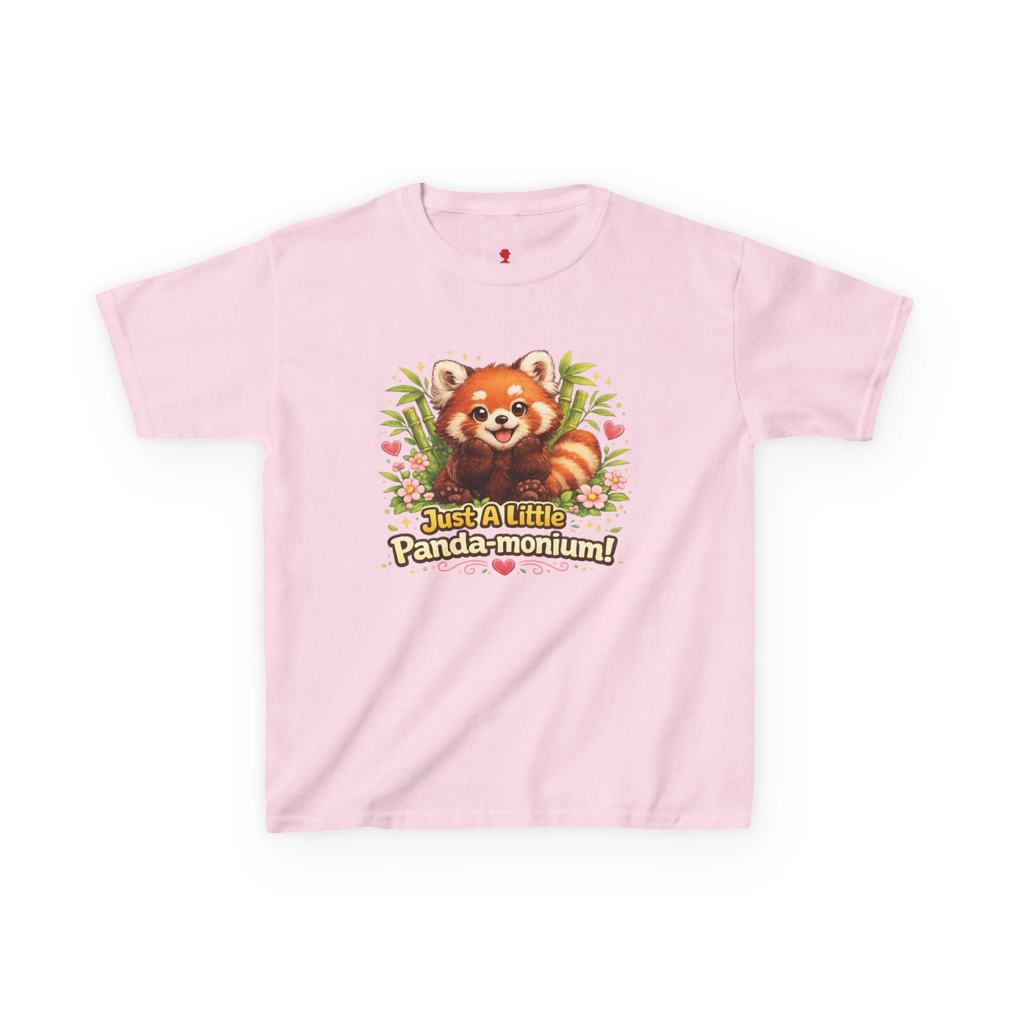 Red Panda Illustration Kids T-Shirt | "Just A Little Panda-monium"