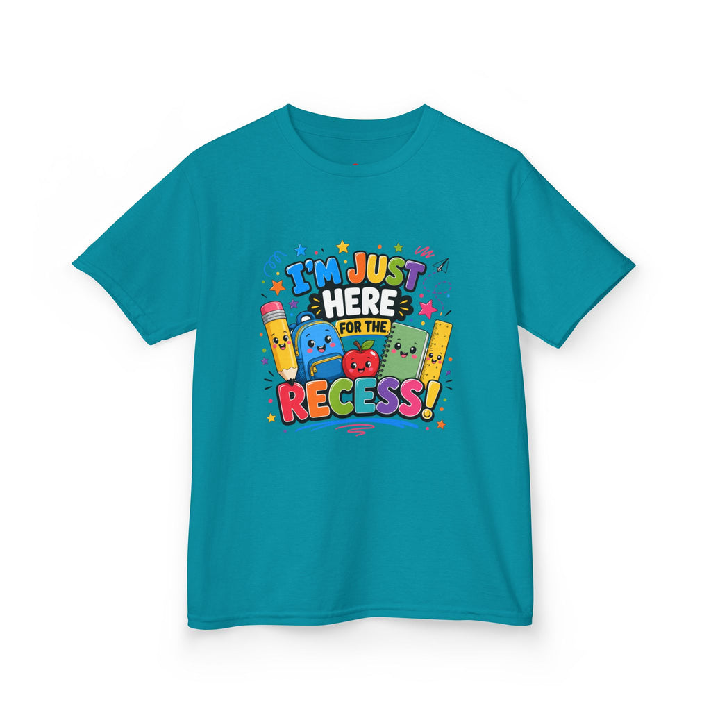 I'm Just Here for Recess Kids T-Shirt | Playful School Graphic Tee