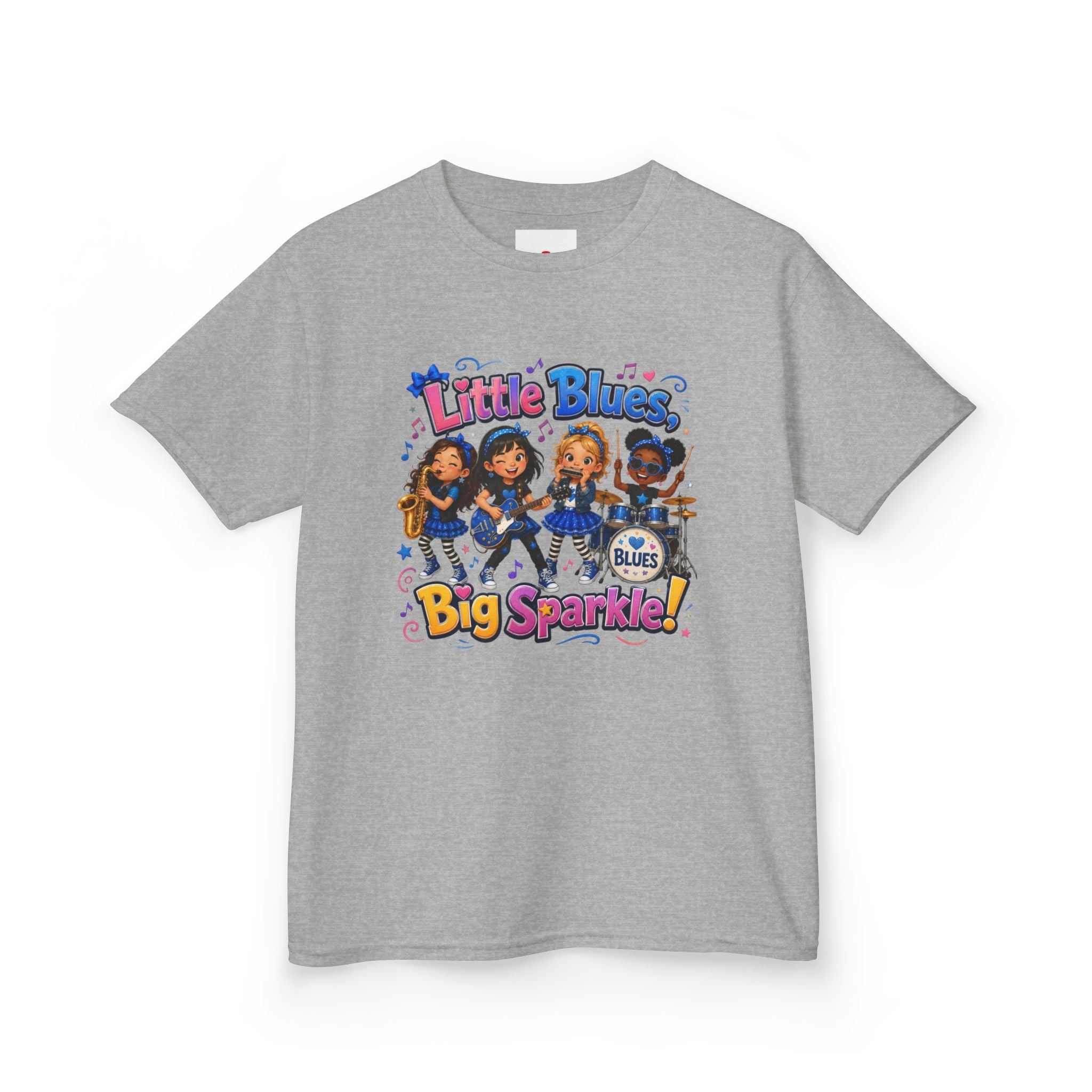 Kids Tee — "Little Blues Big Sparkle" Band Graphic