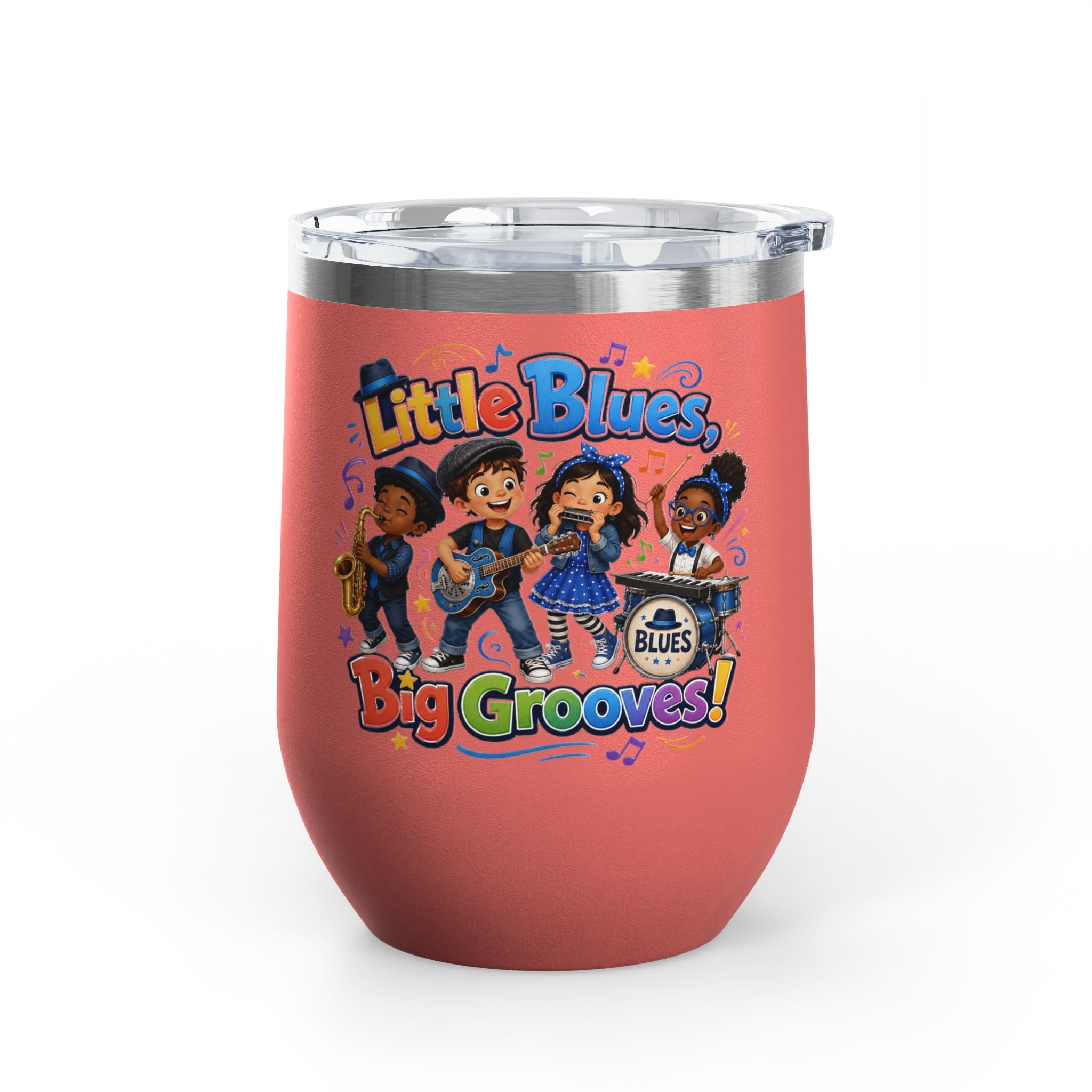"Little Blues, Big Grooves!" Kids Band Insulated 12oz