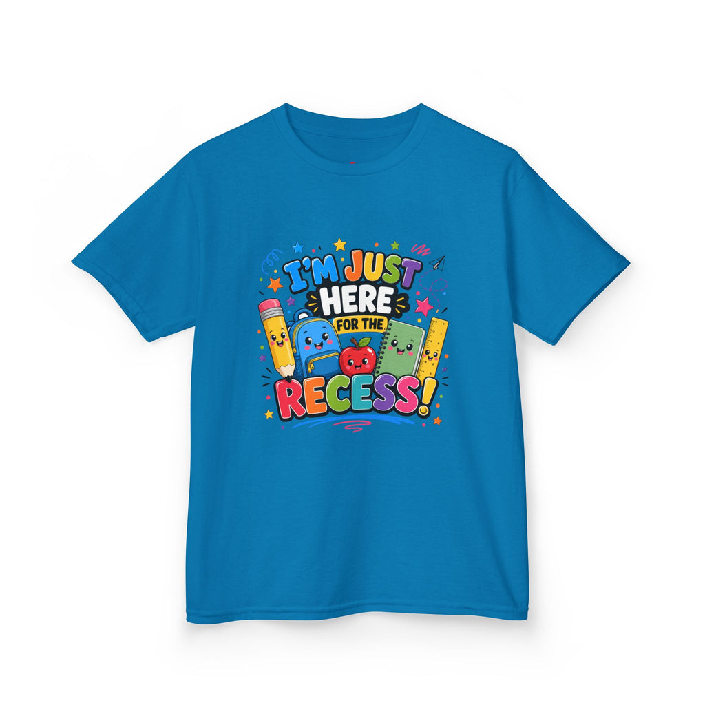 I'm Just Here for Recess Kids T-Shirt | Playful School Graphic Tee