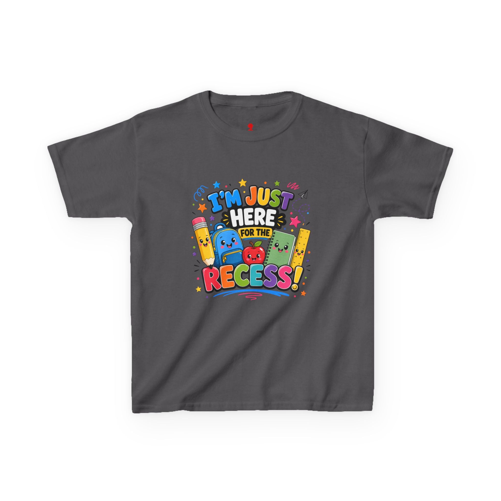I'm Just Here for Recess Kids T-Shirt | Playful School Graphic Tee