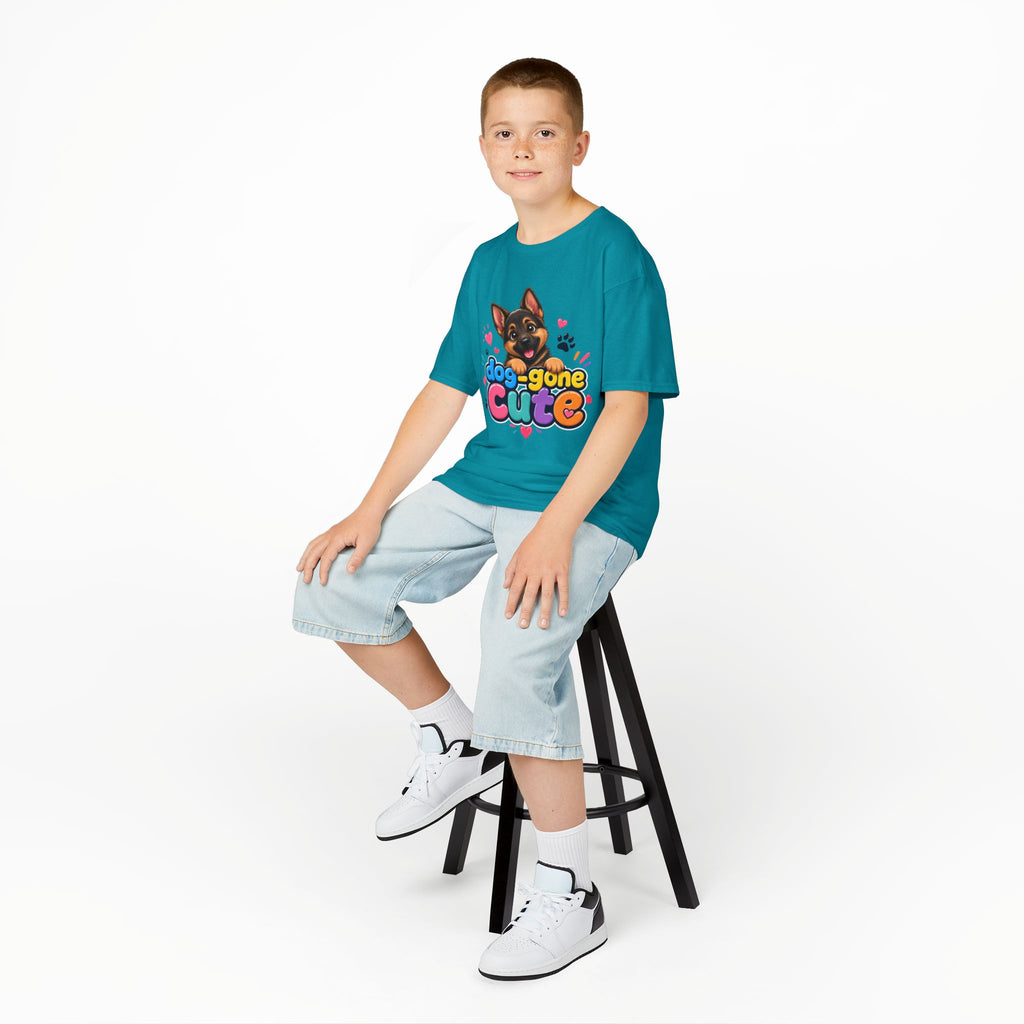Kids T-Shirt — "Dog-Gone Cute" German Shepherd Puppy Tee