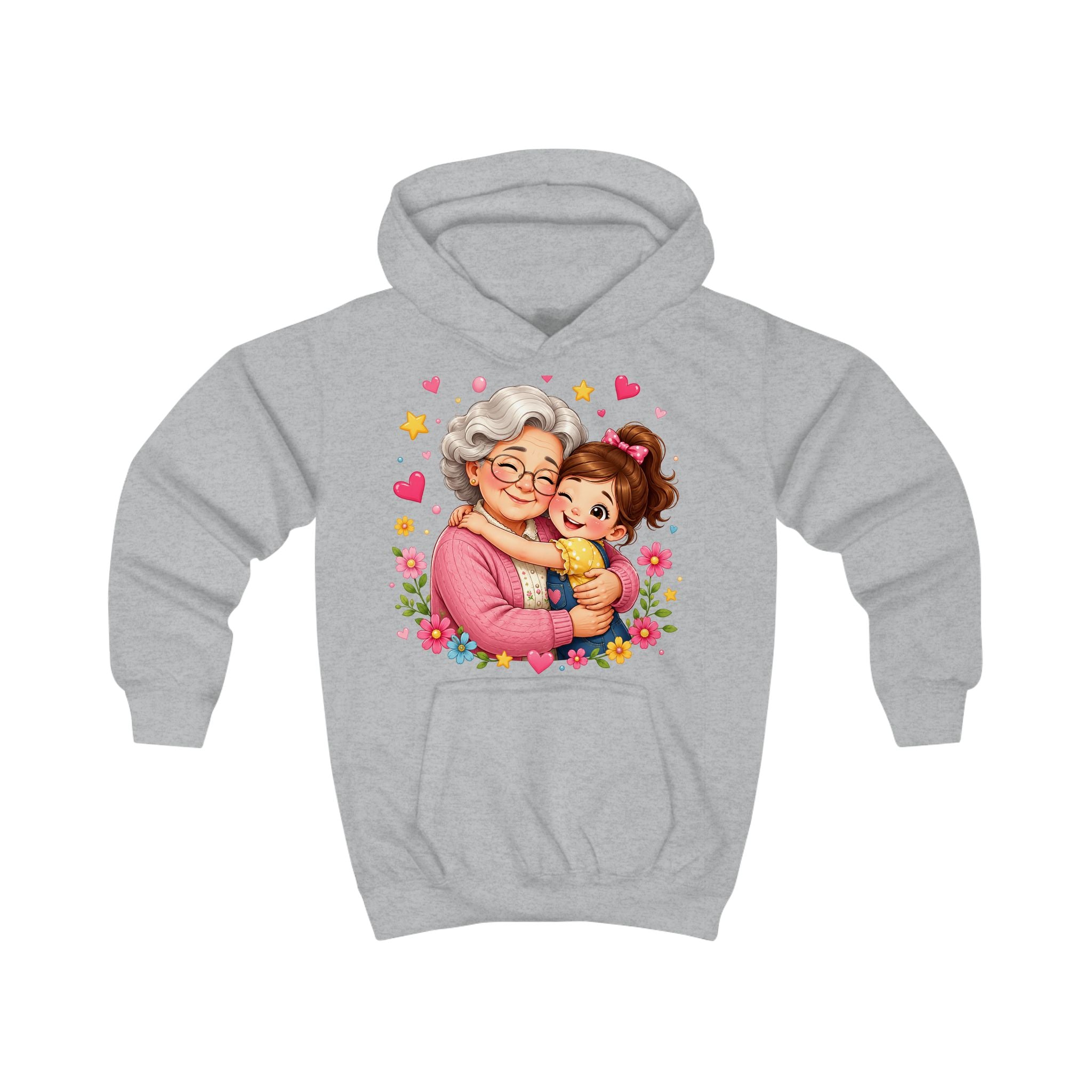 Grandma and Me Kids Hoodie — Cute Grandma Hug Graphic Pullover for Children