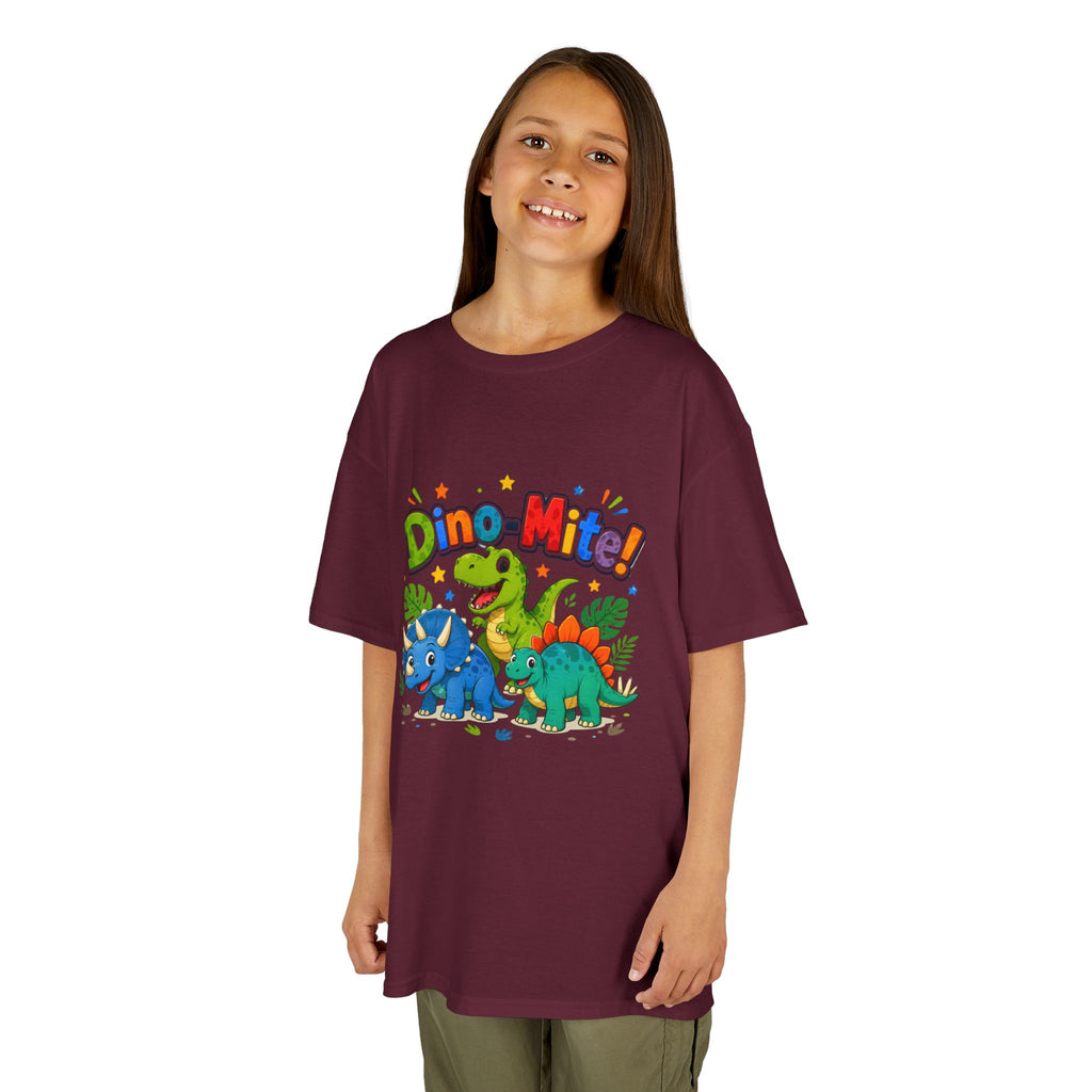 Kids T-Shirt - "Dino-Mite!" Colorful Dino Crew Tee for Toddlers & Kids