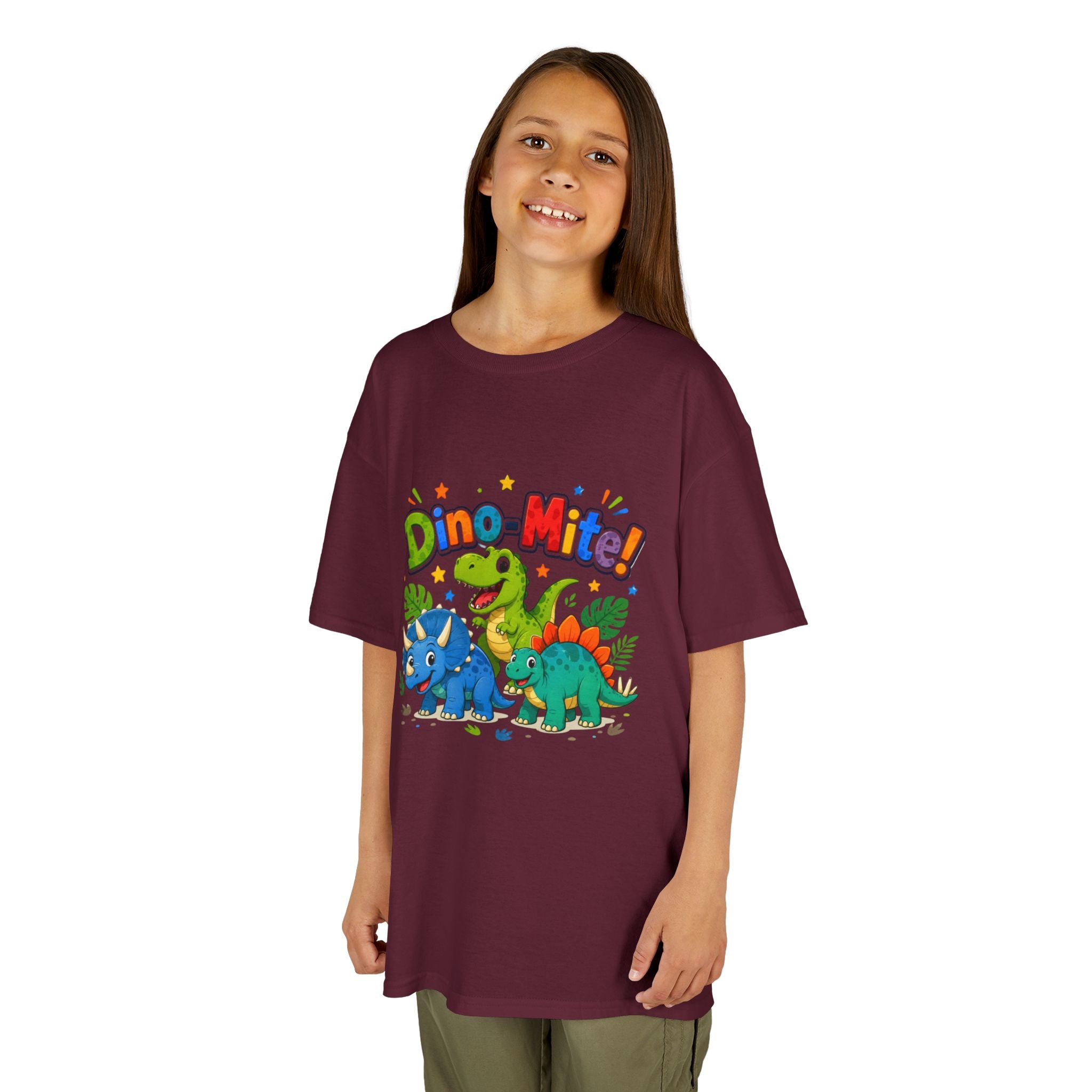 Kids T-Shirt - "Dino-Mite!" Colorful Dino Crew Tee for Toddlers & Kids