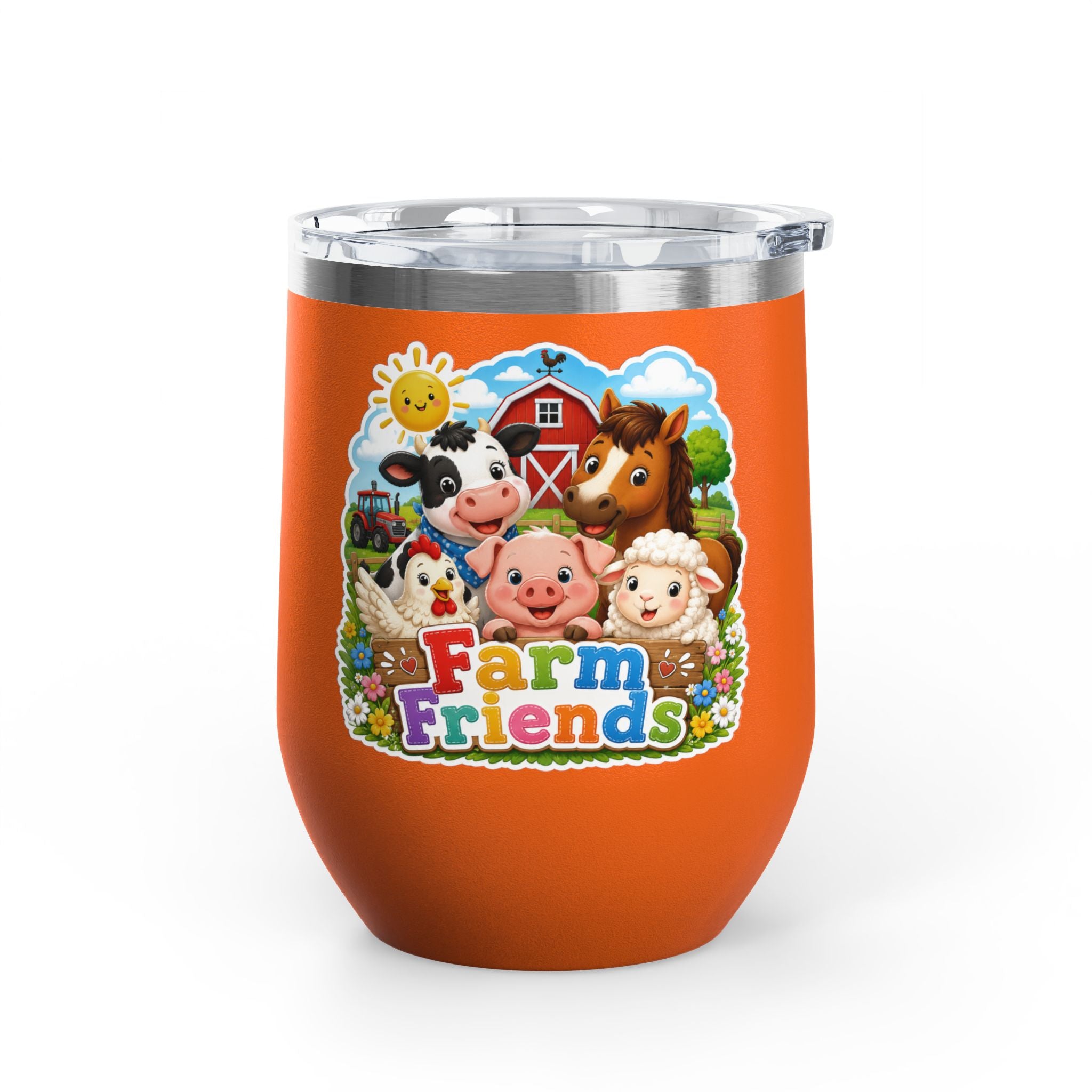 Farm Friends 12oz Tumbler — Cute Barnyard Animal Insulated Cup