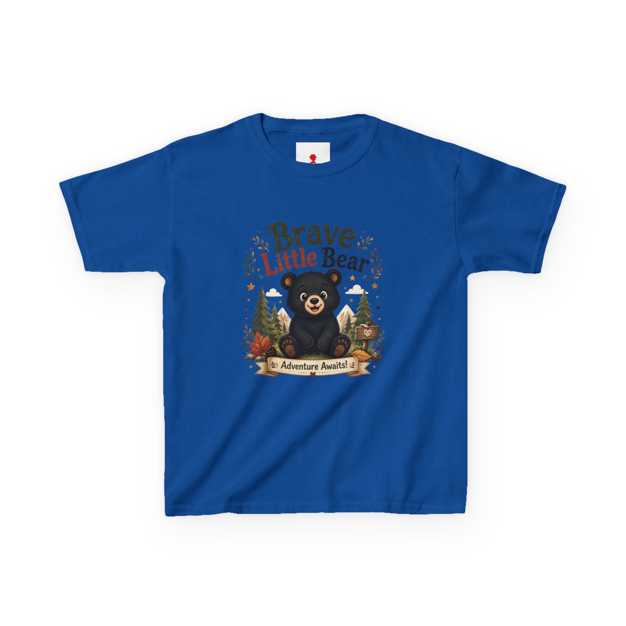 Kids Tee — "Brave Little Bear" Adventure Graphic Shirt