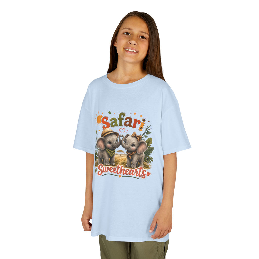 Kids Safari Sweethearts Tee — Cute Elephant Jungle Graphic T-Shirt