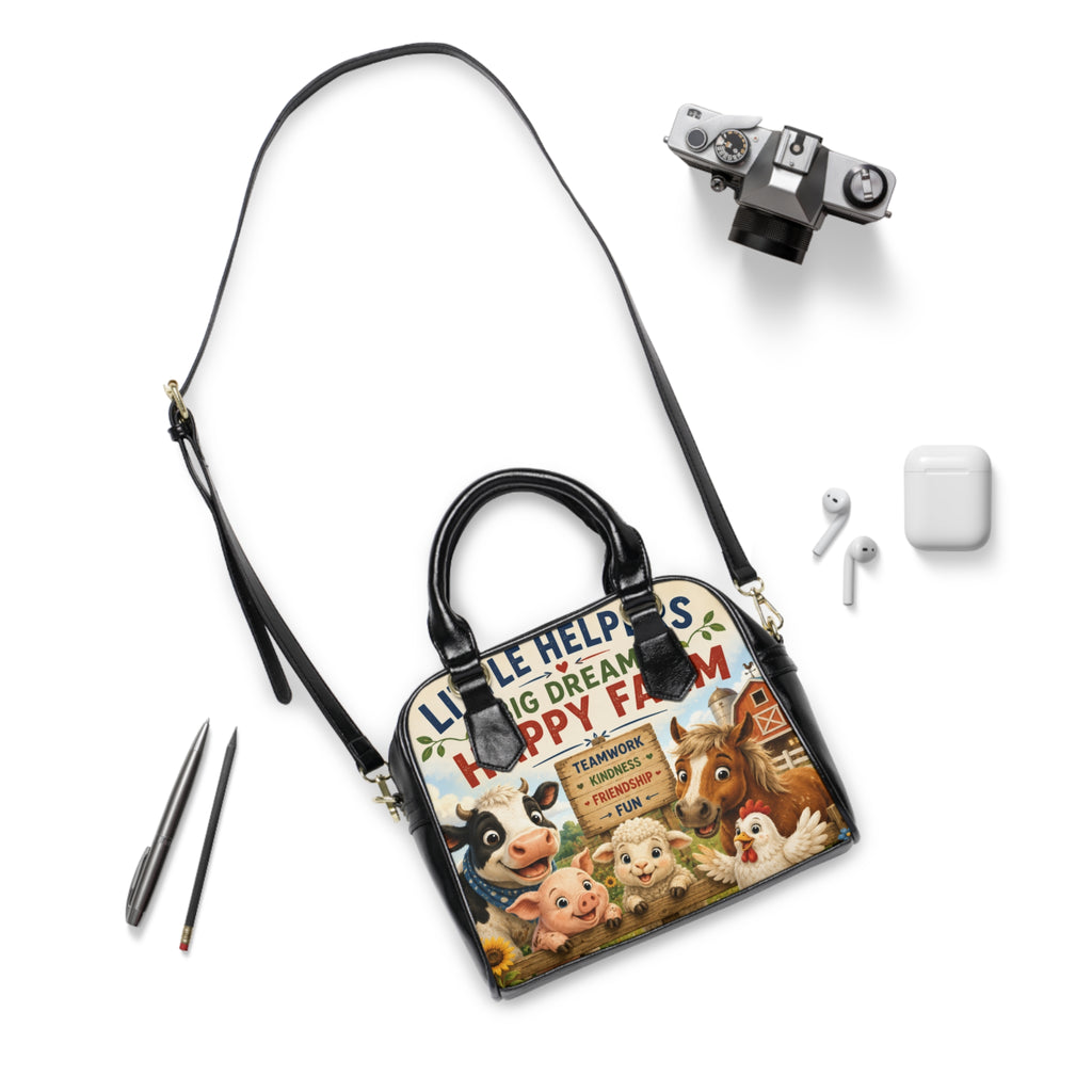 Happy Farm Little Helpers Shoulder Handbag — Cute Animal Farmhouse Purse