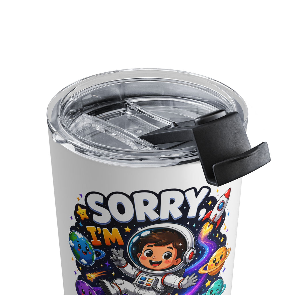 Tumbler — “Sorry I’m Spaced Out!” Cute Astronaut Kids Travel Tumbler, Space Gift for Kids