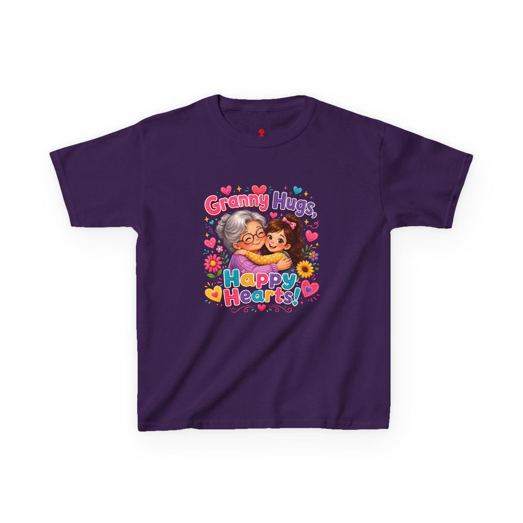 Granny Hugs Happy Hearts Tee | Grandma Grandchild Cute Illustration