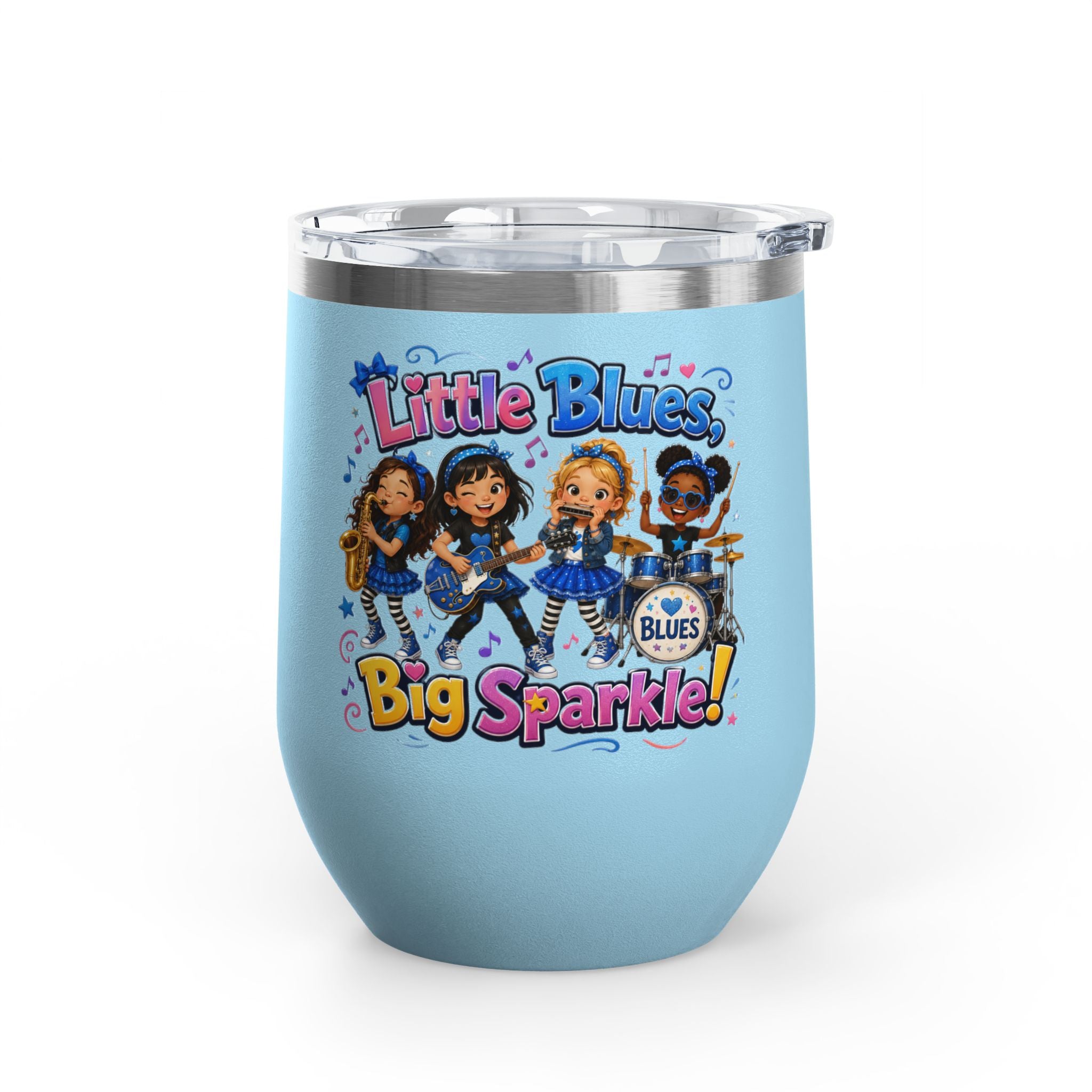 "Little Blues Big Sparkle" Insulated 12oz Travel Cup