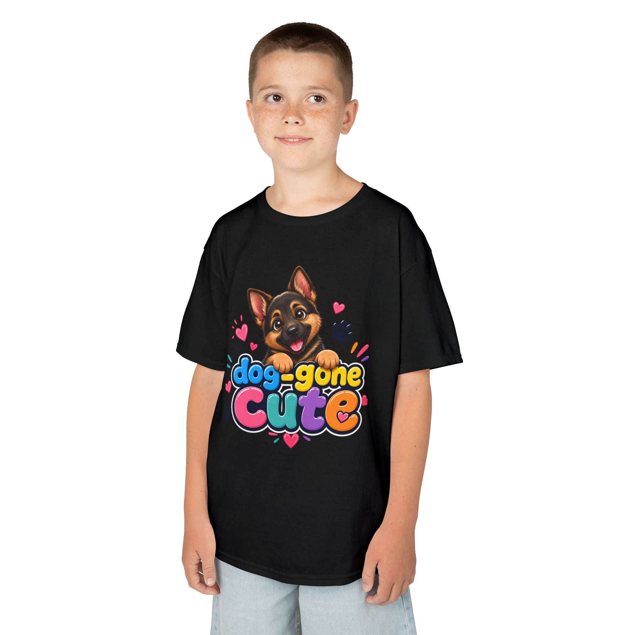 Kids T-Shirt — "Dog-Gone Cute" German Shepherd Puppy Tee
