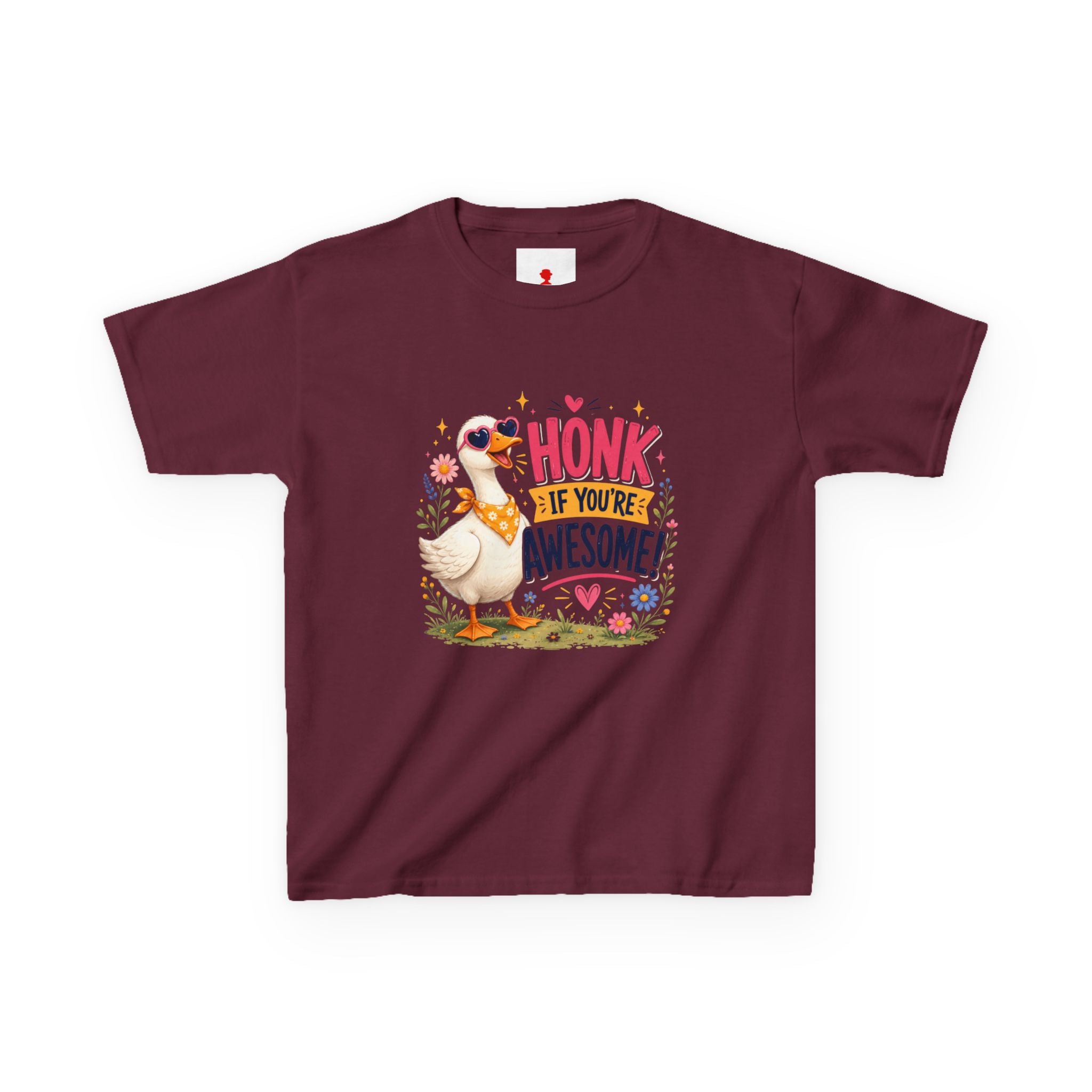 Kids Tee — "Honk If You're Awesome!" Cute Goose Graphic Shirt