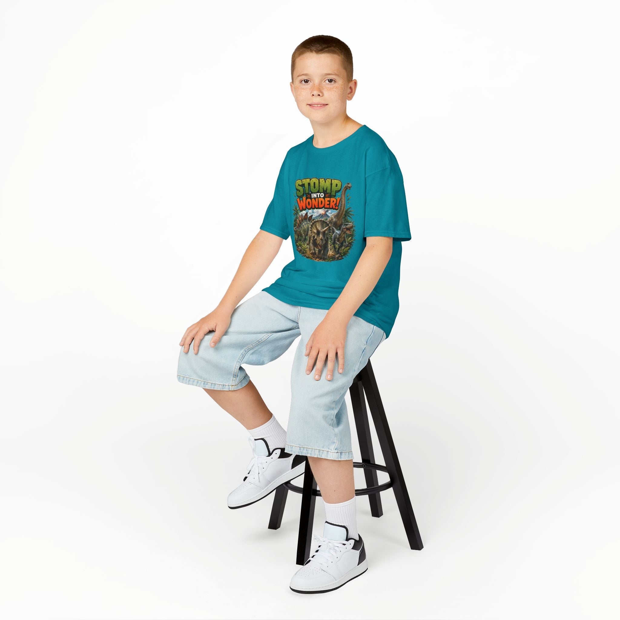 Kids T-Shirt - "Stomp Into Wonder" Dinosaur Graphic Tee