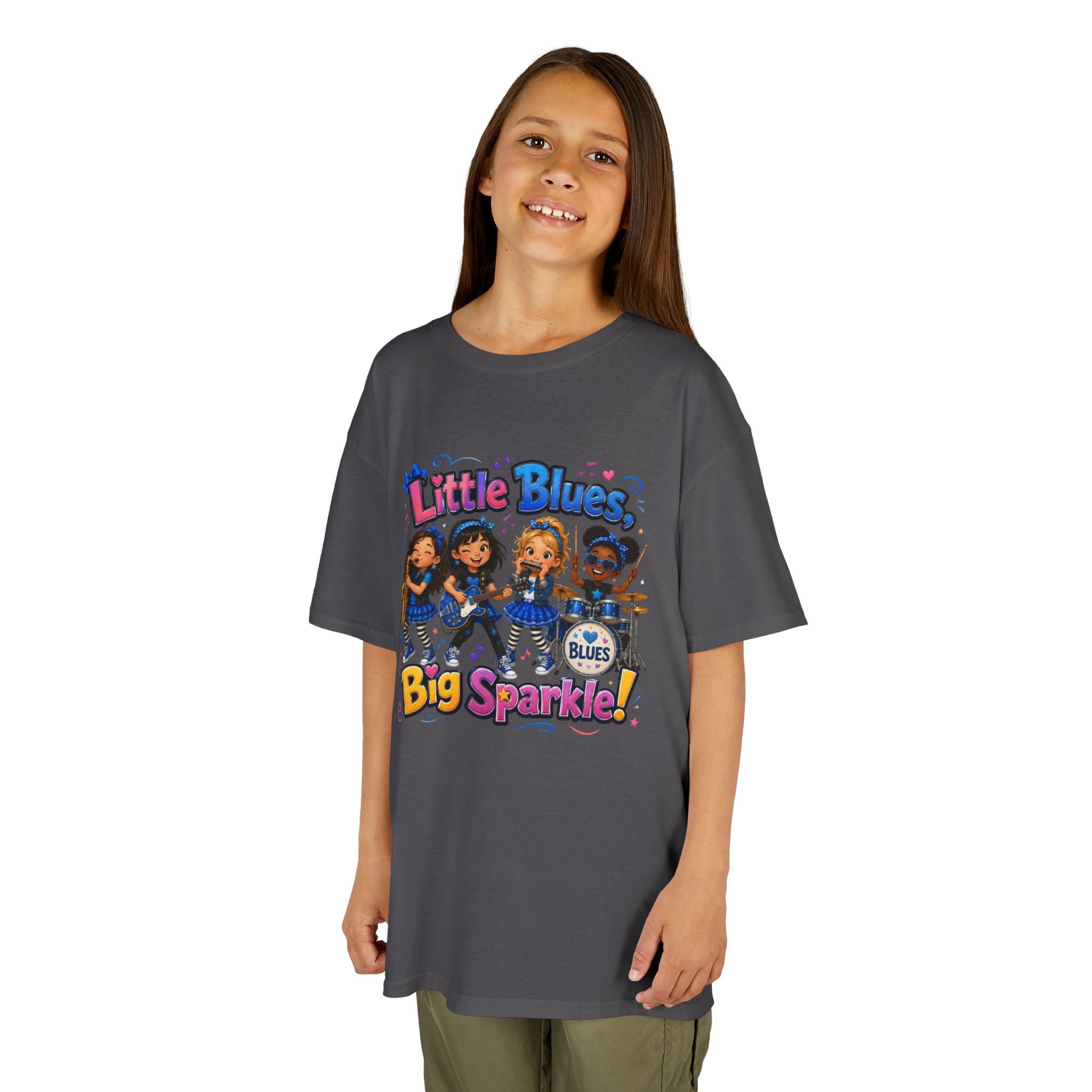 Kids Tee — "Little Blues Big Sparkle" Band Graphic