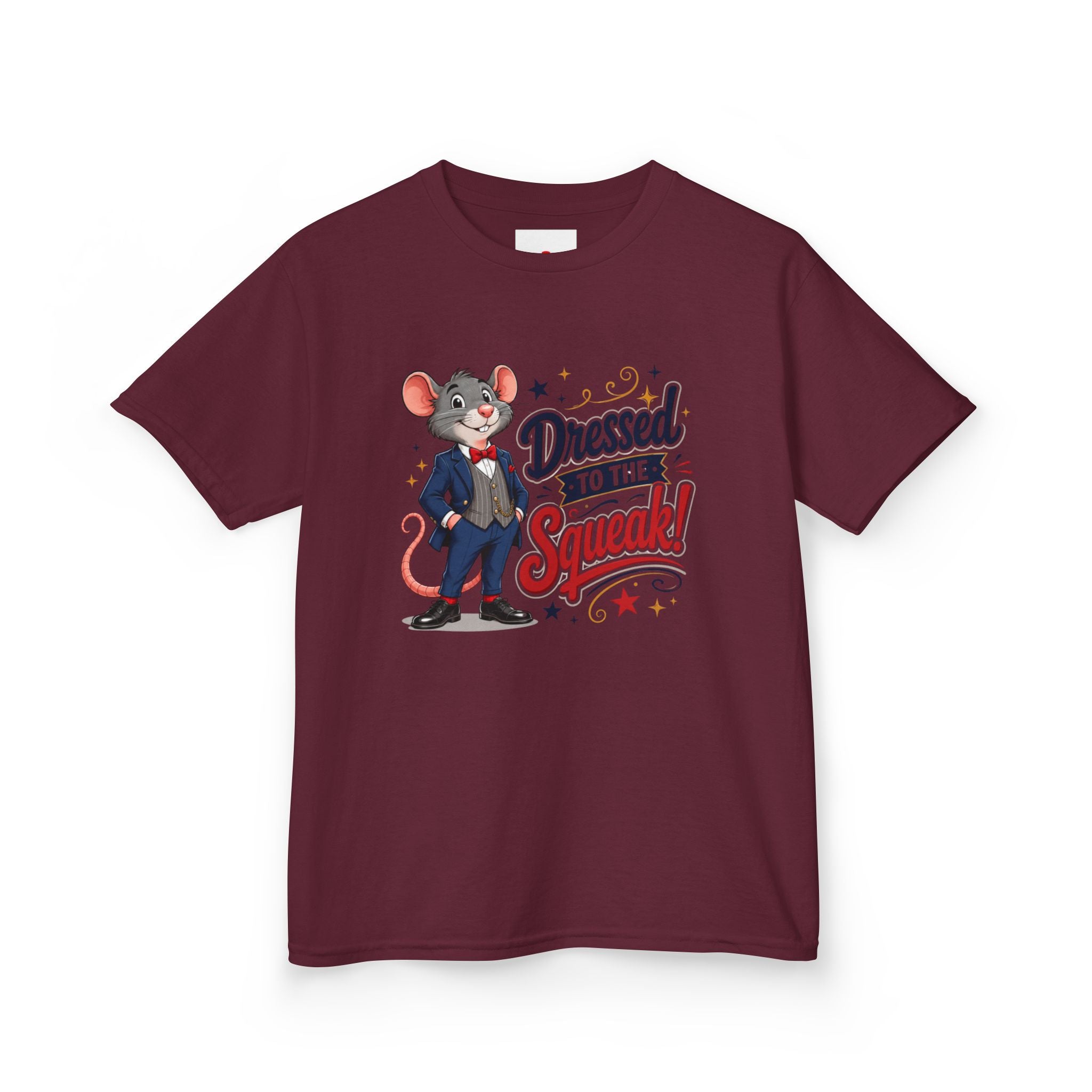 Kids Tee — "Dressed to the Squeak" Cartoon Mouse Graphic