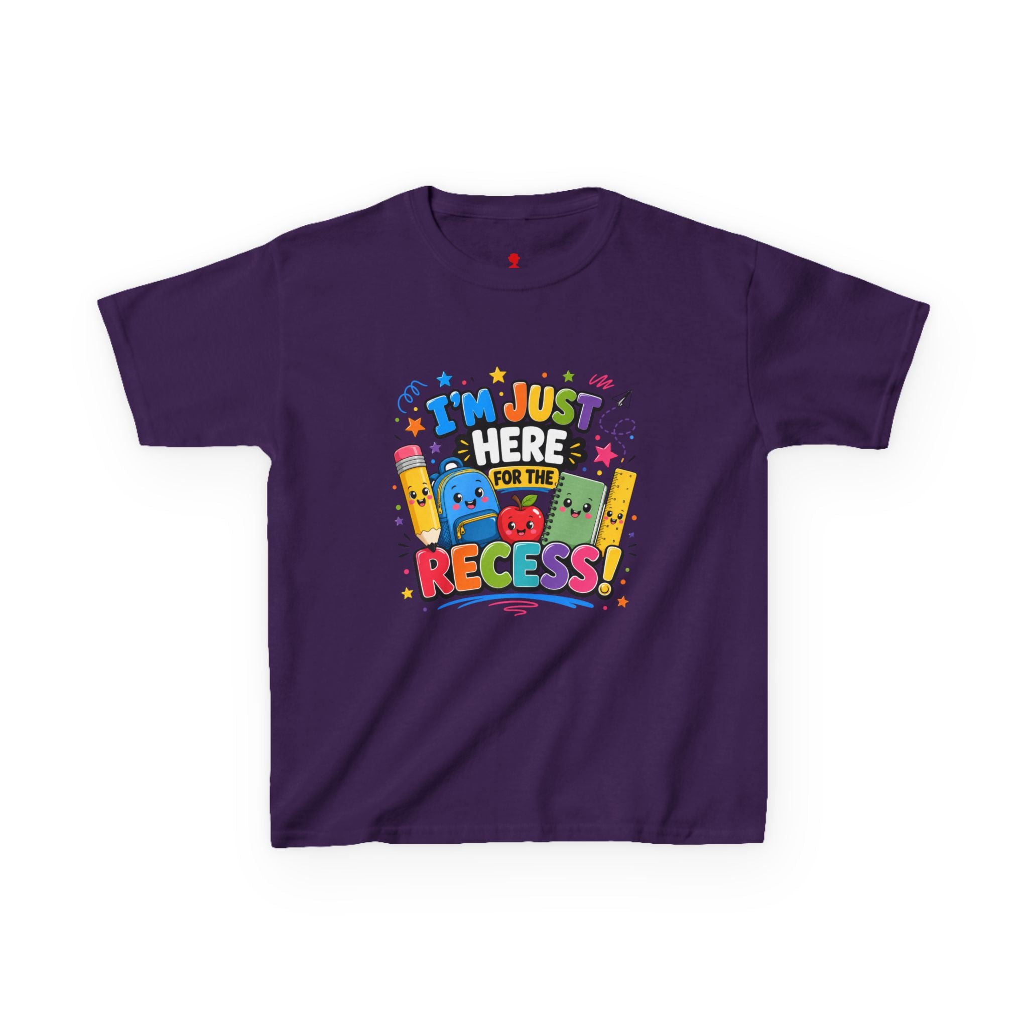 I'm Just Here for Recess Kids T-Shirt | Playful School Graphic Tee