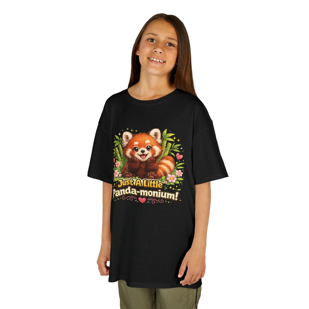 Red Panda Illustration Kids T-Shirt | "Just A Little Panda-monium"