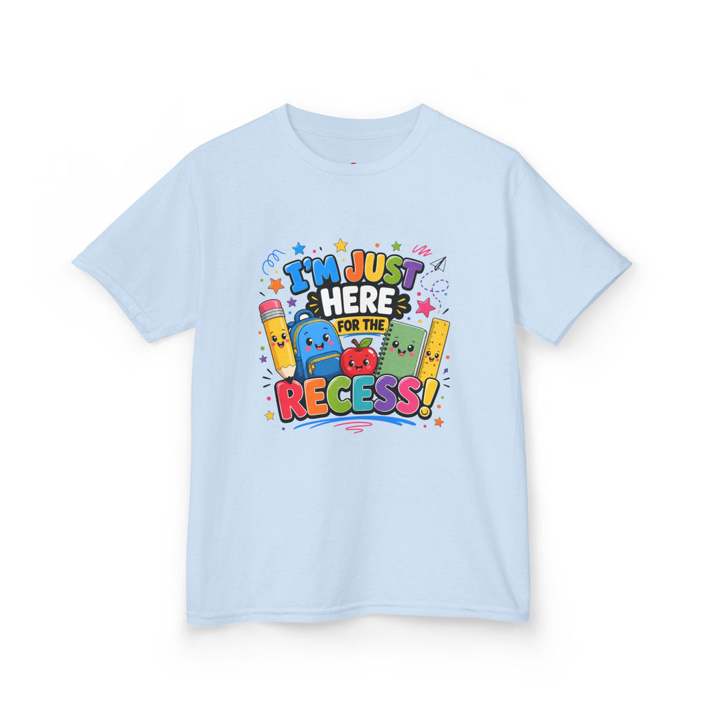 I'm Just Here for Recess Kids T-Shirt | Playful School Graphic Tee