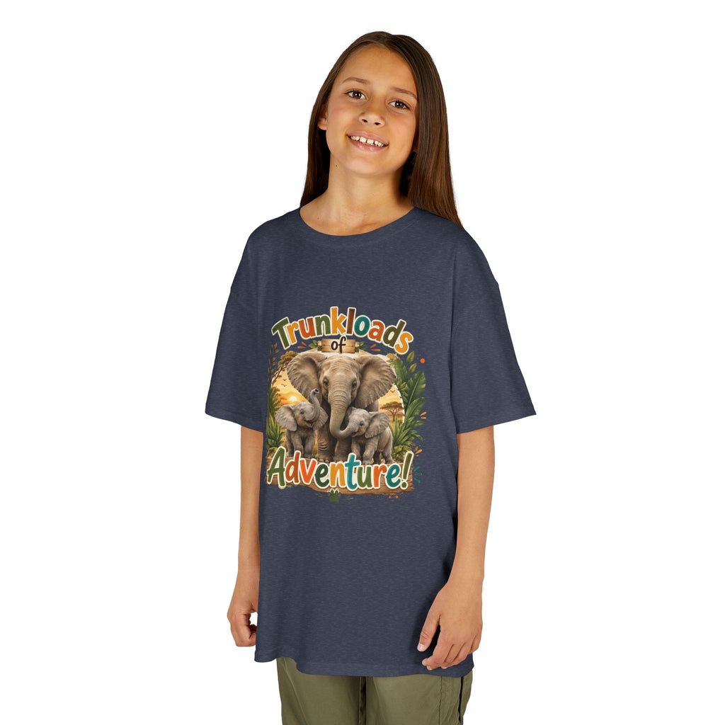 Kids Tee - "Trunkloads of Adventure" Elephant Graphic