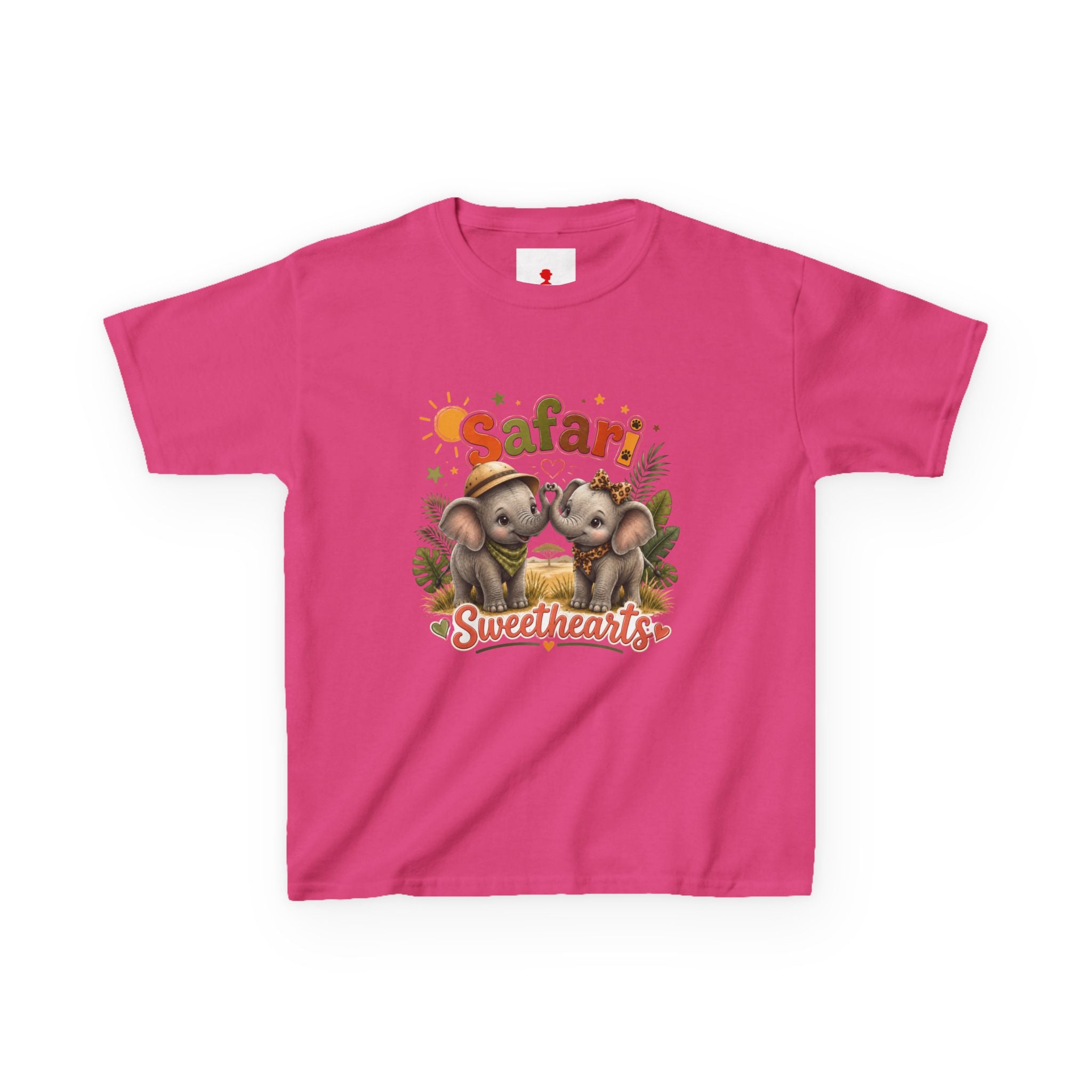 Kids Safari Sweethearts Tee — Cute Elephant Jungle Graphic T-Shirt