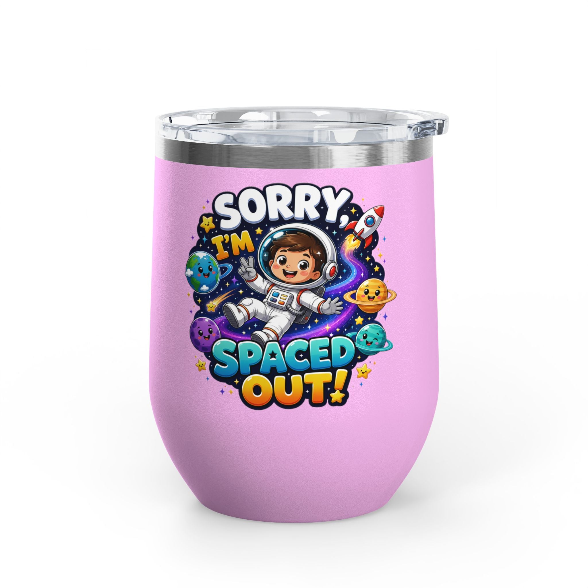 Spaced Out  — 12oz Insulated Space-themed Travel Cup