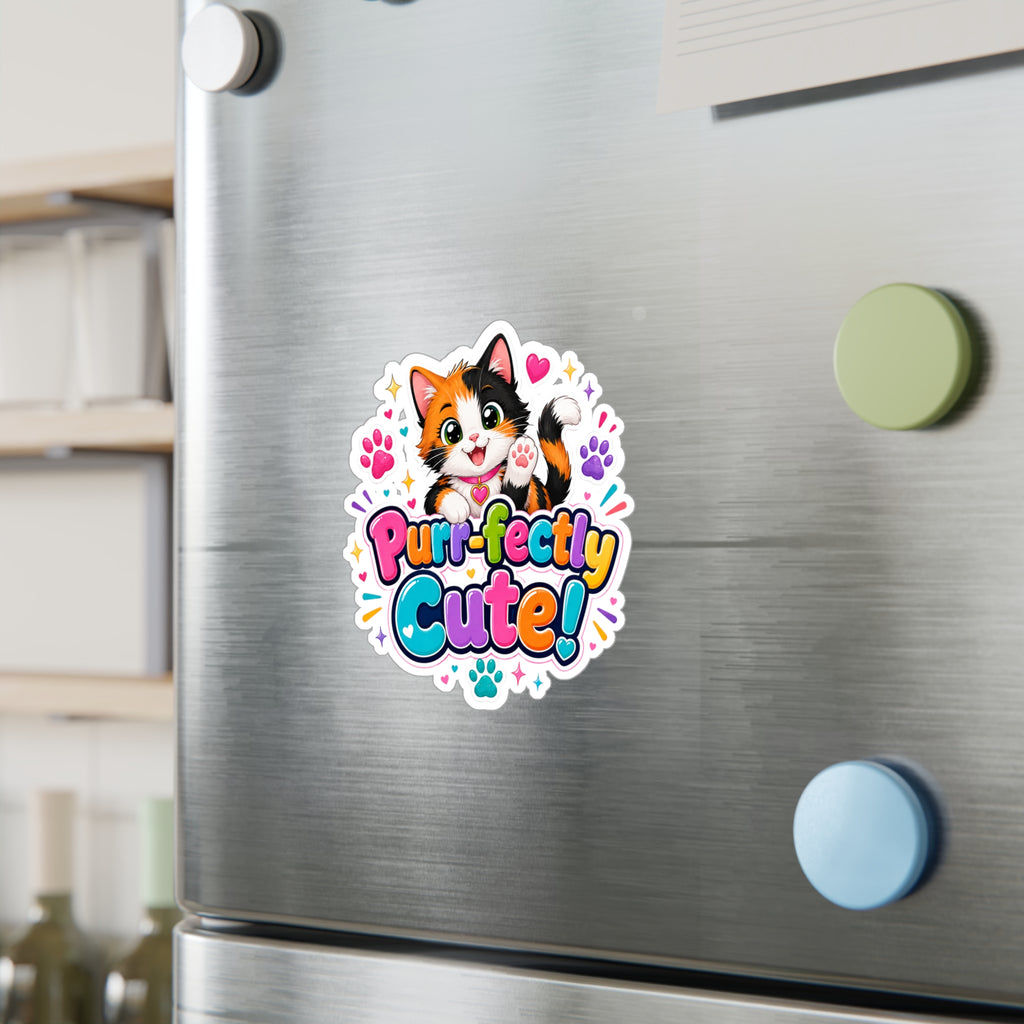 Purr-fectly Cute! Cat Kiss-Cut Vinyl Sticker