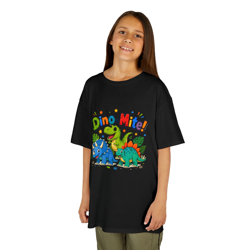 Kids T-Shirt - "Dino-Mite!" Colorful Dino Crew Tee for Toddlers & Kids