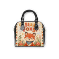 Stay Foxy Shoulder Handbag — Cute Fox Purse for Women, Autumn Woodland Tote
