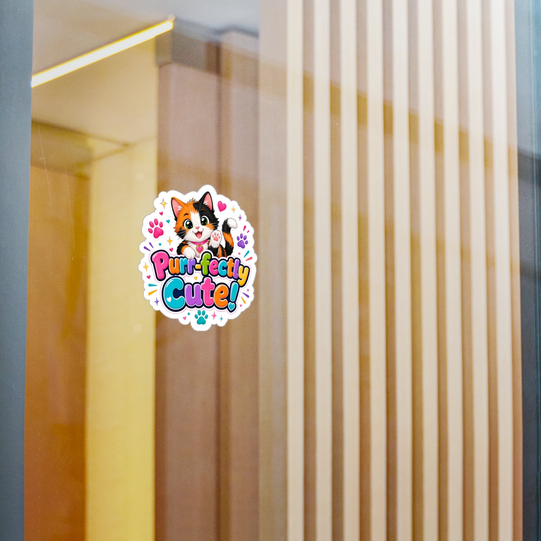 Purr-fectly Cute! Cat Kiss-Cut Vinyl Sticker