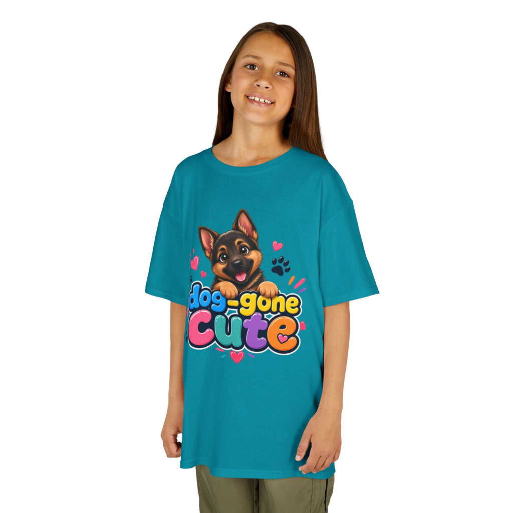 Kids T-Shirt — "Dog-Gone Cute" German Shepherd Puppy Tee