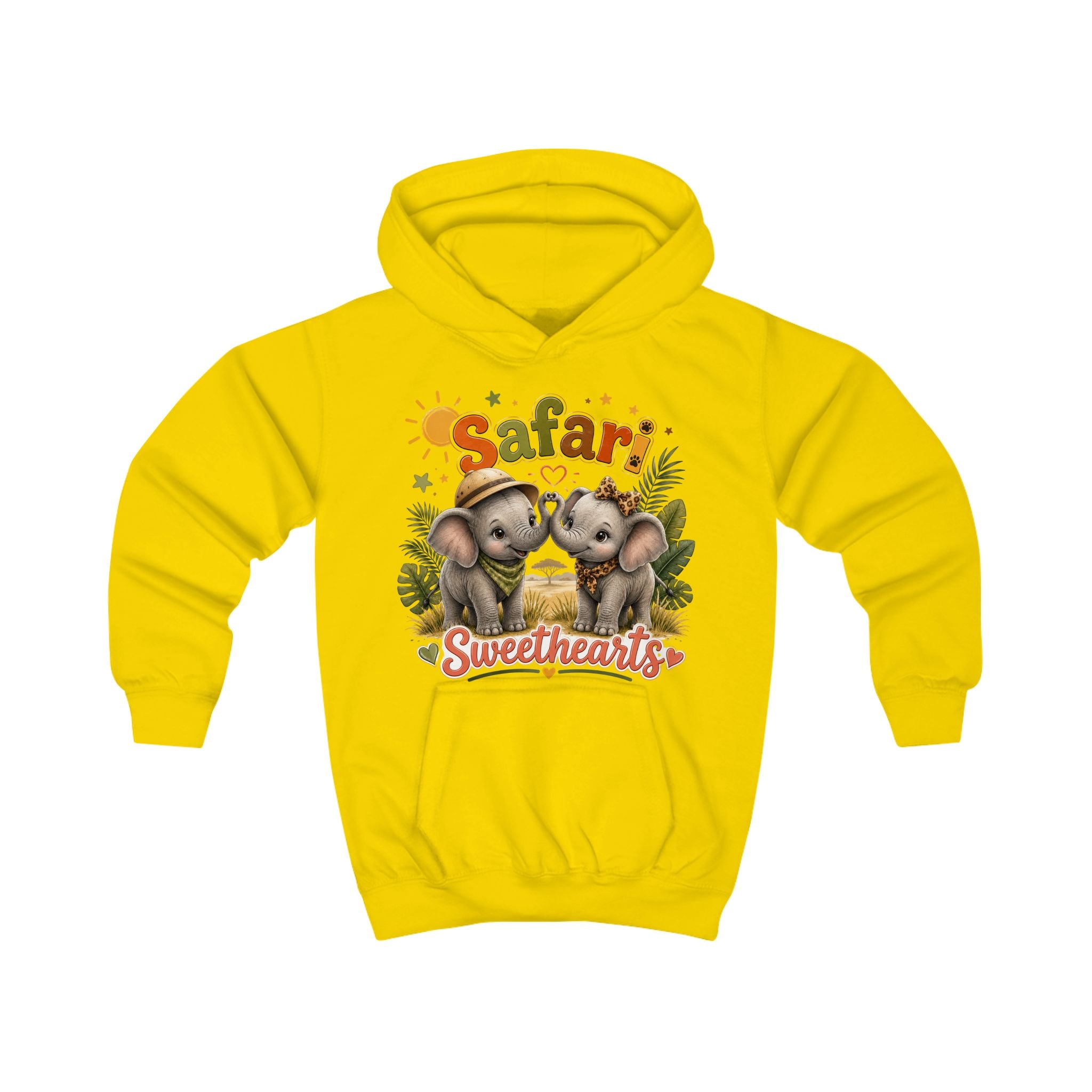 Safari Sweethearts Kids Hoodie – Cute Elephant Jungle Pullover for Toddlers & Kids