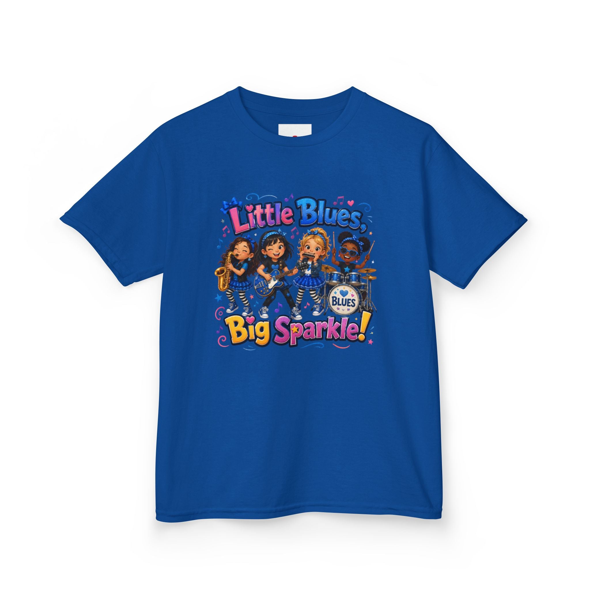 Kids Tee — "Little Blues Big Sparkle" Band Graphic