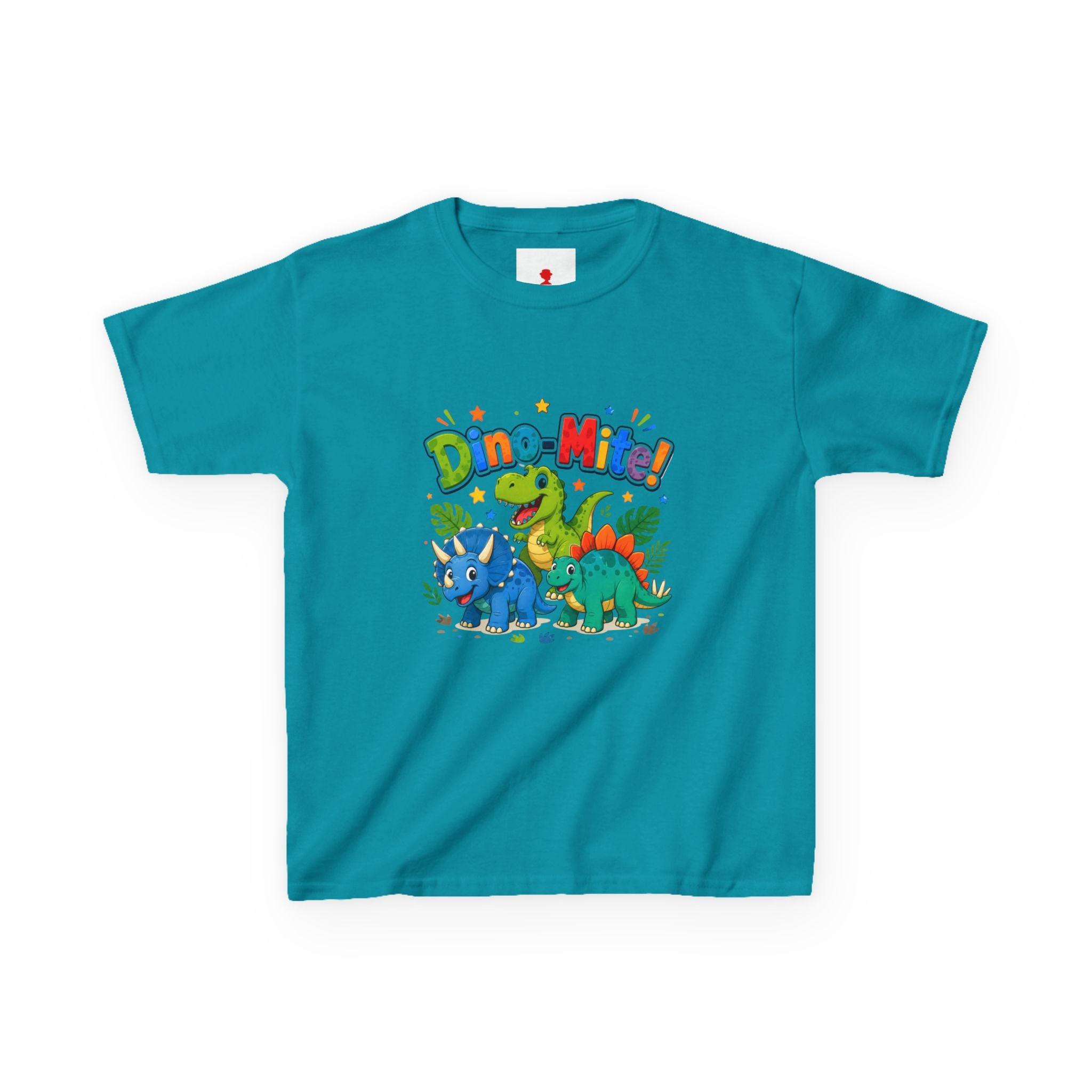 Kids T-Shirt - "Dino-Mite!" Colorful Dino Crew Tee for Toddlers & Kids