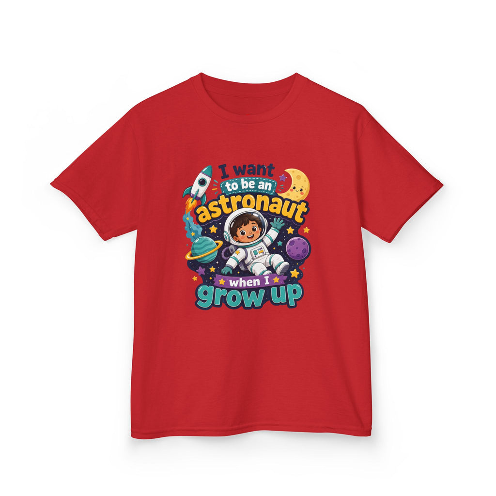 Kids Astronaut T-Shirt — "I Want to Be an Astronaut When I Grow Up" Space Tee