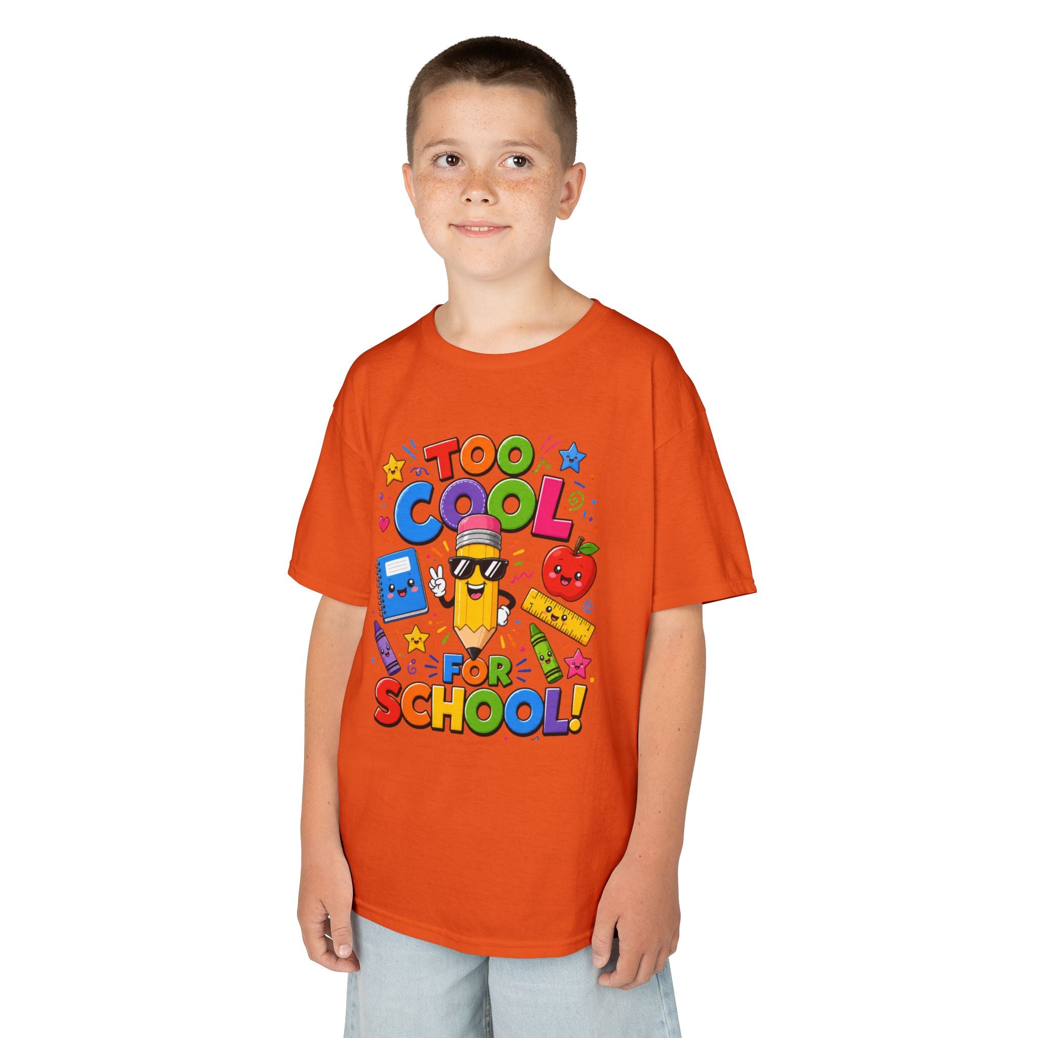 Too Cool For School Kids Tee | Cute Pencil School Supplies Back to School