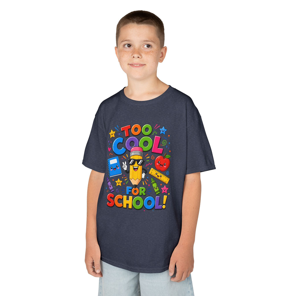 Too Cool For School Kids Tee | Cute Pencil School Supplies Back to School