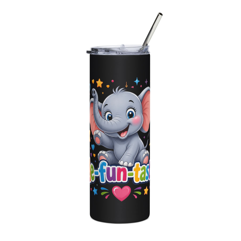 Ele-fun-tastic Elephant 20oz Stainless Steel Tumbler — Cute Kids Animal Drink Cup