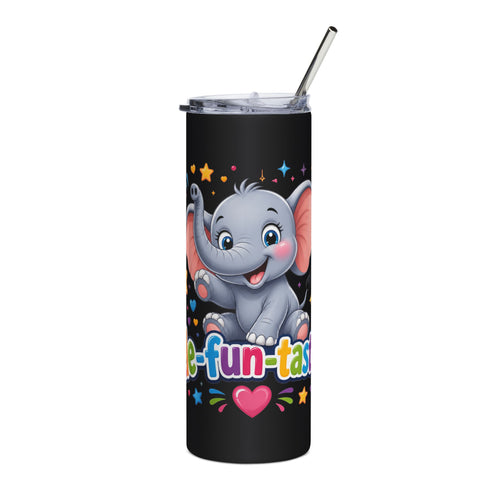 Ele-fun-tastic Elephant 20oz Stainless Steel Tumbler — Cute Kids Animal Drink Cup