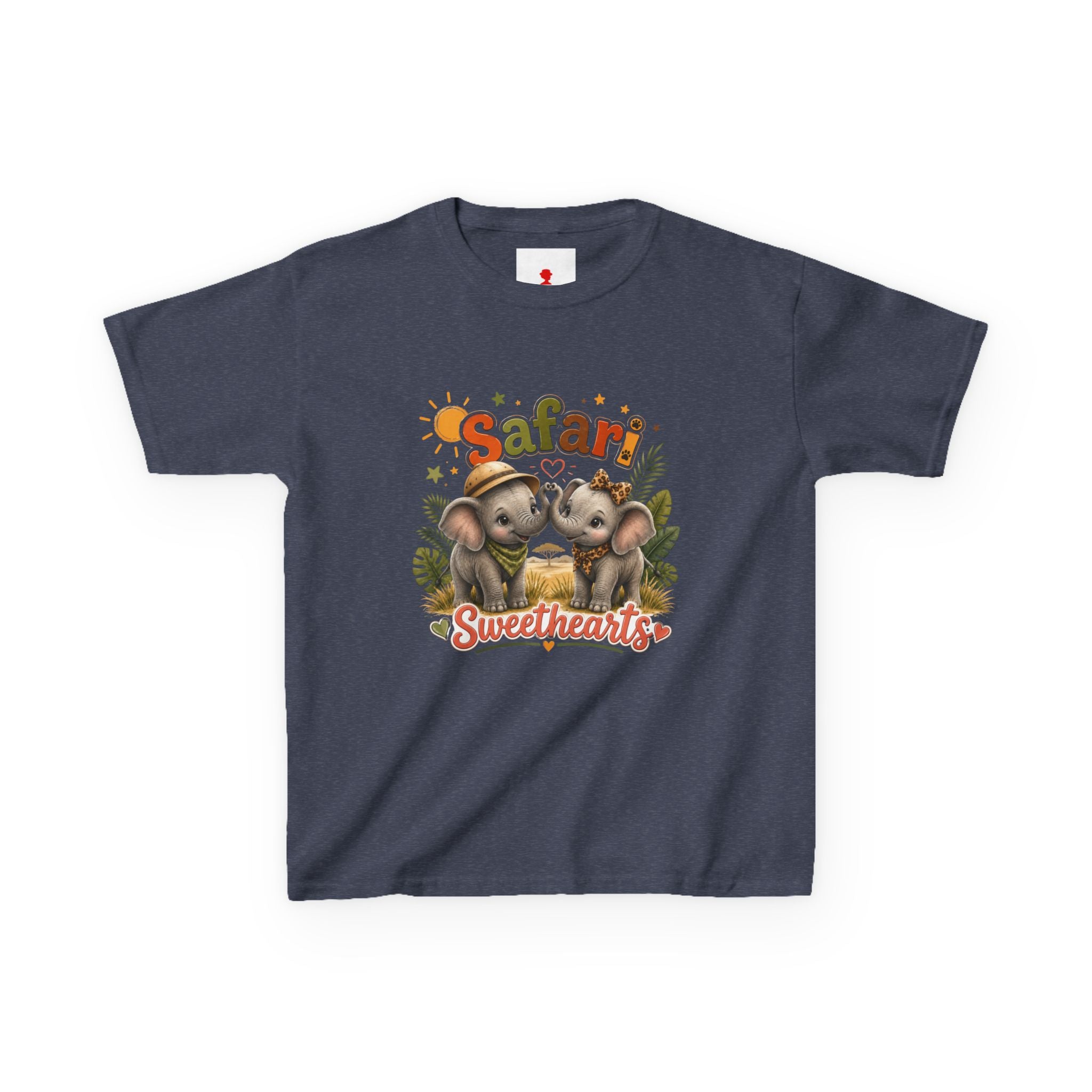 Kids Safari Sweethearts Tee — Cute Elephant Jungle Graphic T-Shirt