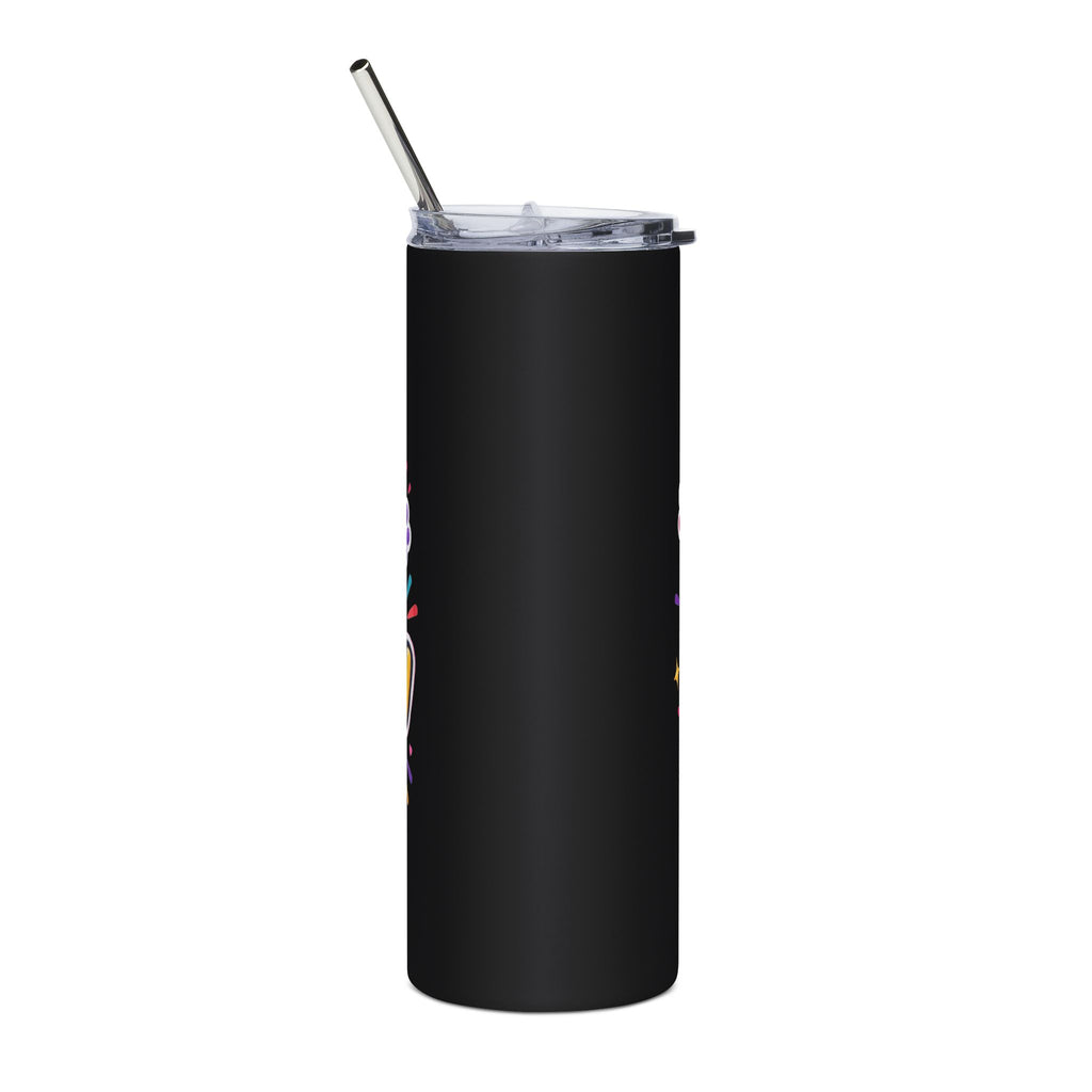 20oz Stainless Tumbler — "Purr-fectly Cute" Calico Kitten Travel Cup